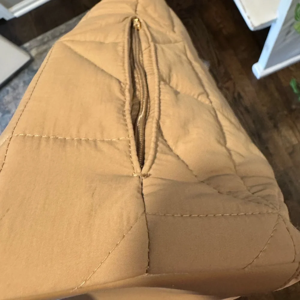 Target Quilted Beige Kate Tote Bag - Picture 9 of 15